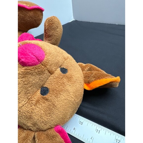 National Entertainment Network Plush Mouse Toy 10" Brown With Pink & Orange Acce - Picture 6 of 8